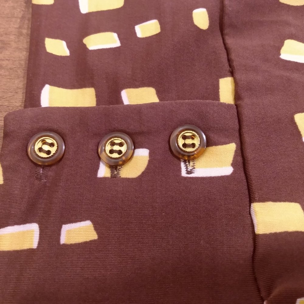 Vintage Retro Print Peasant Top | Medium - Picture 6 of 7